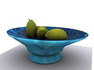pear fruit plate 3d max