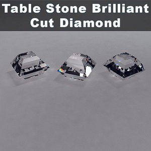 table stone brilliant cut 3d obj