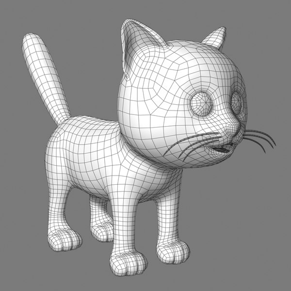 3d cat cartoon rigged