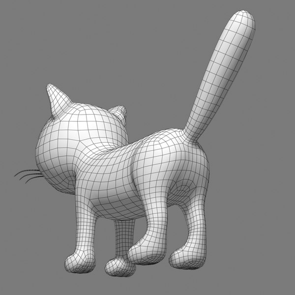 3d cat cartoon rigged