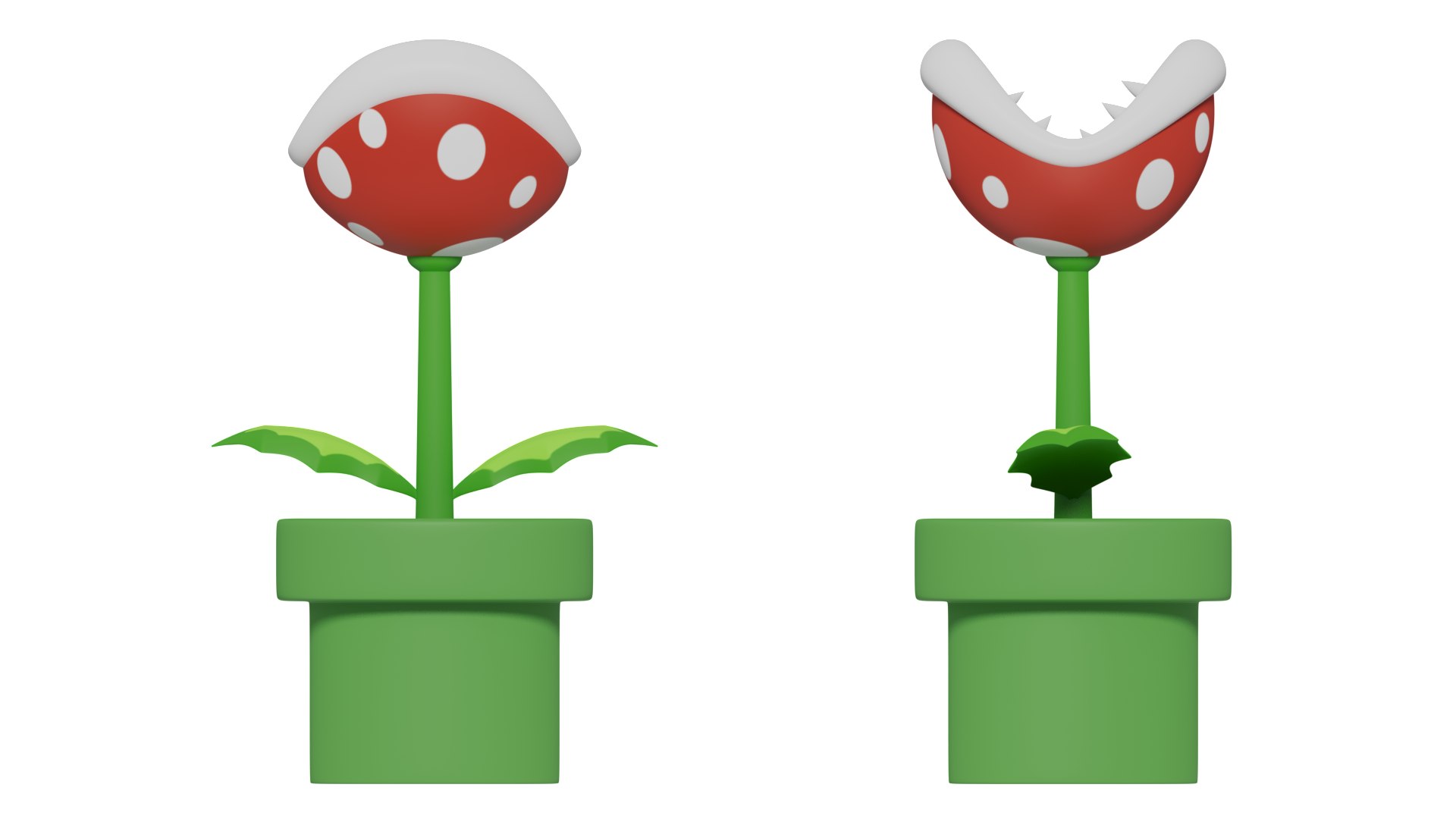 3d Piranha Plant Mario Turbosquid 2051188 