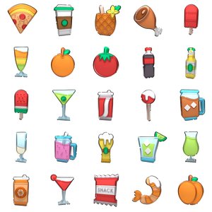 3D Icons food 3d Pack-2 model