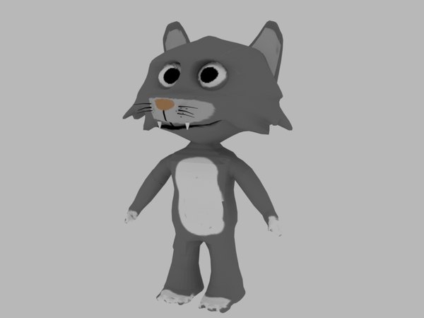 cat cartoon 3D model