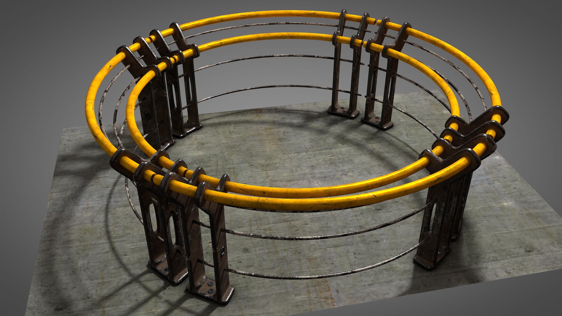 3D Barrier Handrail Rail Model - TurboSquid 1478174
