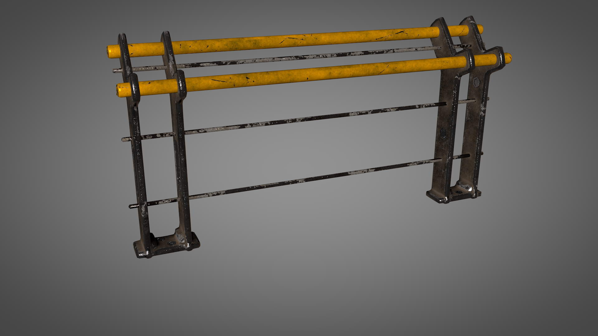 3D Barrier Handrail Rail Model - TurboSquid 1478174