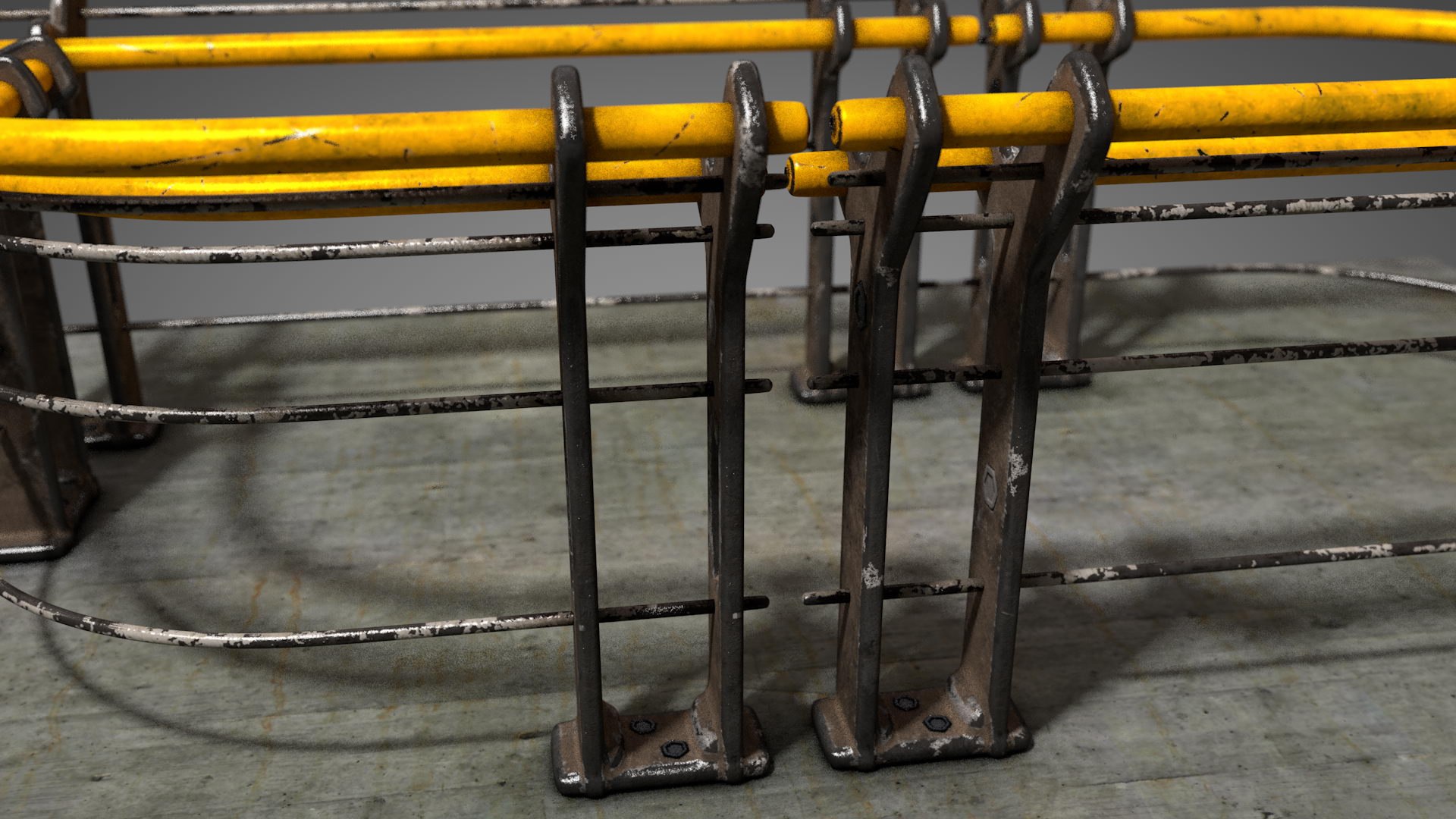 3D Barrier Handrail Rail Model - TurboSquid 1478174