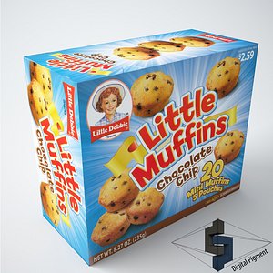 little debbie muffins 3d model