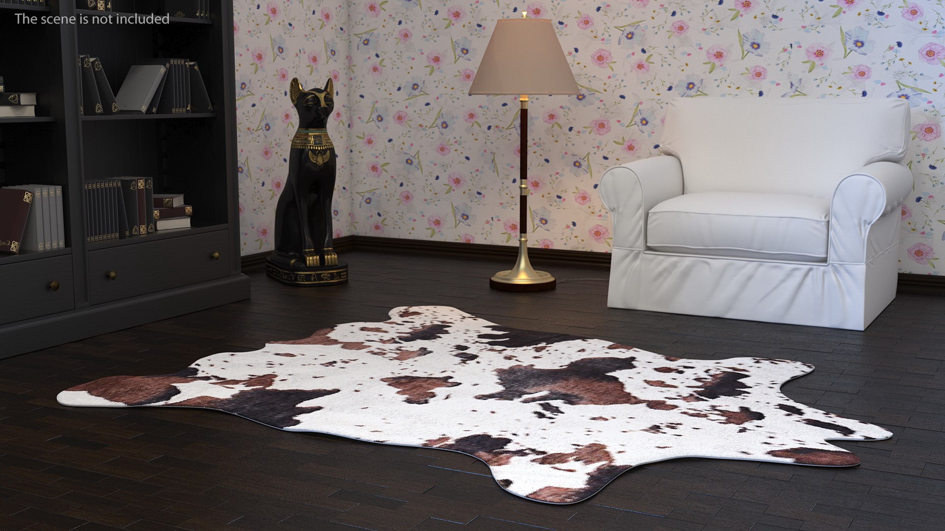 3D Brown And White Spotted Cowhide Rug - TurboSquid 1848614