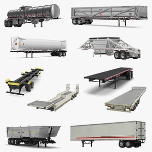 Trailers 3D Models Collection 4