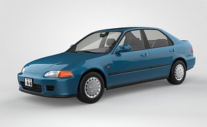 3D Honda Civic Sedan 1993