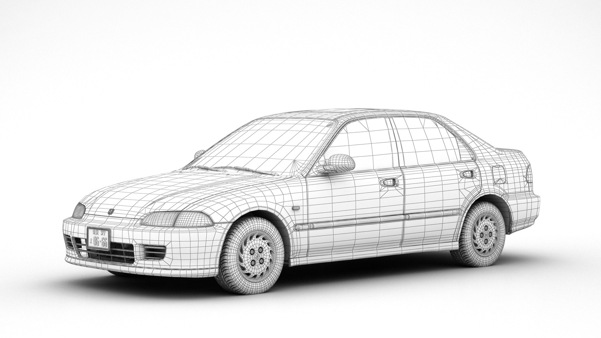 3D Honda Civic Sedan 1993 - TurboSquid 1994267