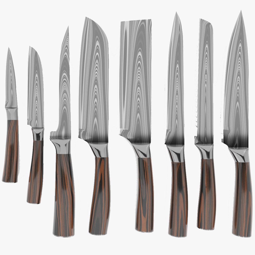 Kitchen Knives Collection Model 3D Model - TurboSquid 2090311