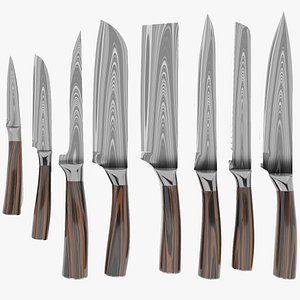 Kitchen Knives Collection Model 3D model
