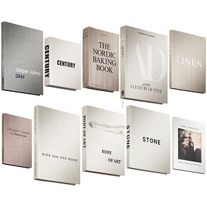 474 decorative books set 23 neutral 04 3D model