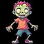 Lot de ballons en aluminium en forme de zombies 01