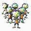 Lot de ballons en aluminium en forme de zombies 01
