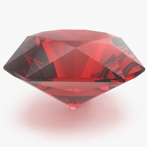 Asscher Cut Ruby 3D model