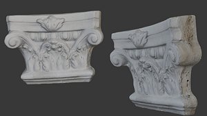 3D Classical Ornamental Capital 3D Scan