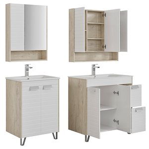 Comforty Cleon 60-75H-90H and case smoky oak 3D model