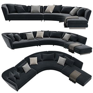 Minotti Seymour curved sofa