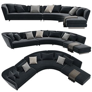 Minotti Seymour curved sofa
