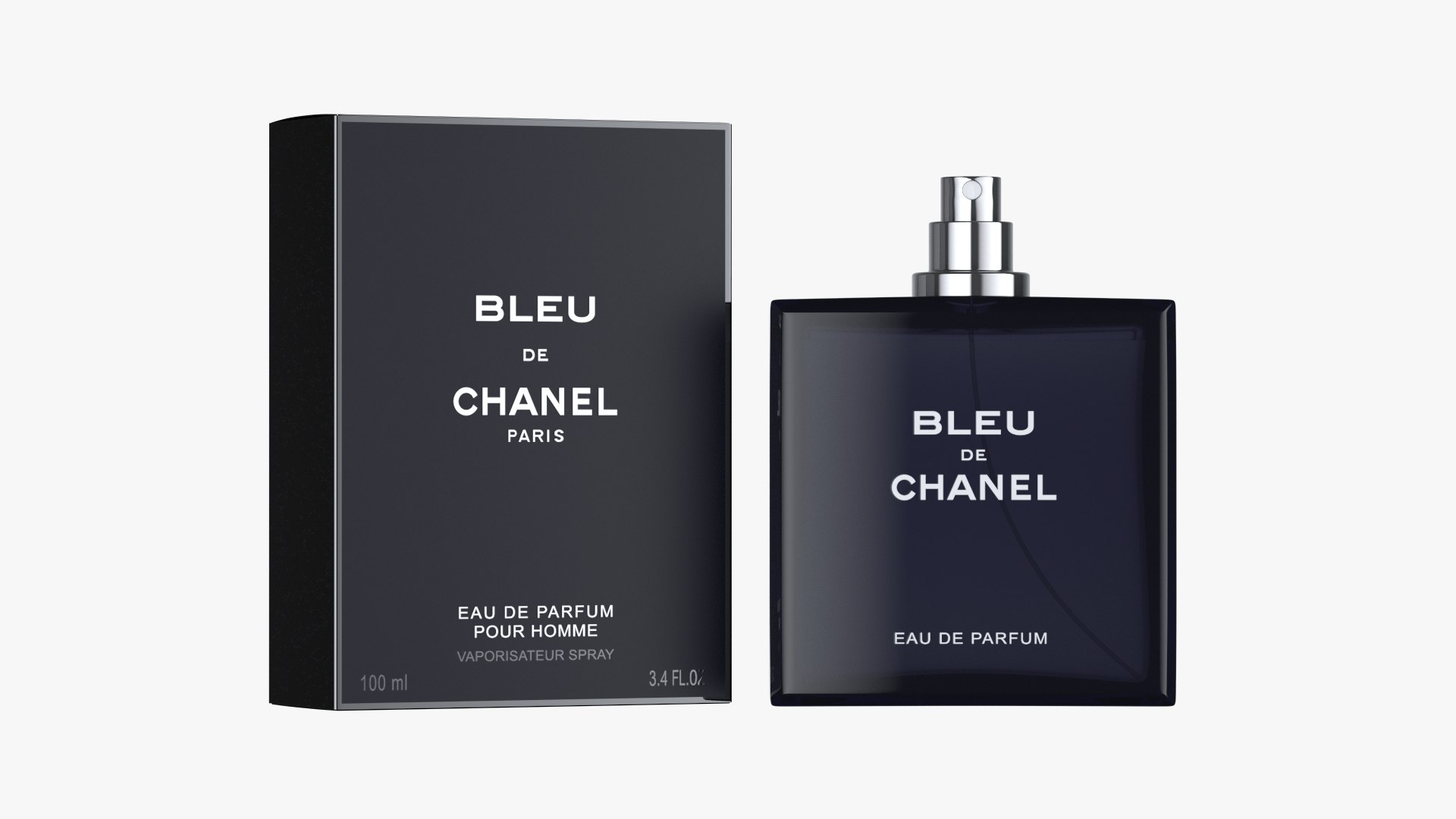 Bleu De Chanel Perfume With Box 3D Model - TurboSquid 1886625