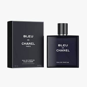 Bleu de Chanel Perfume With Box 3D model