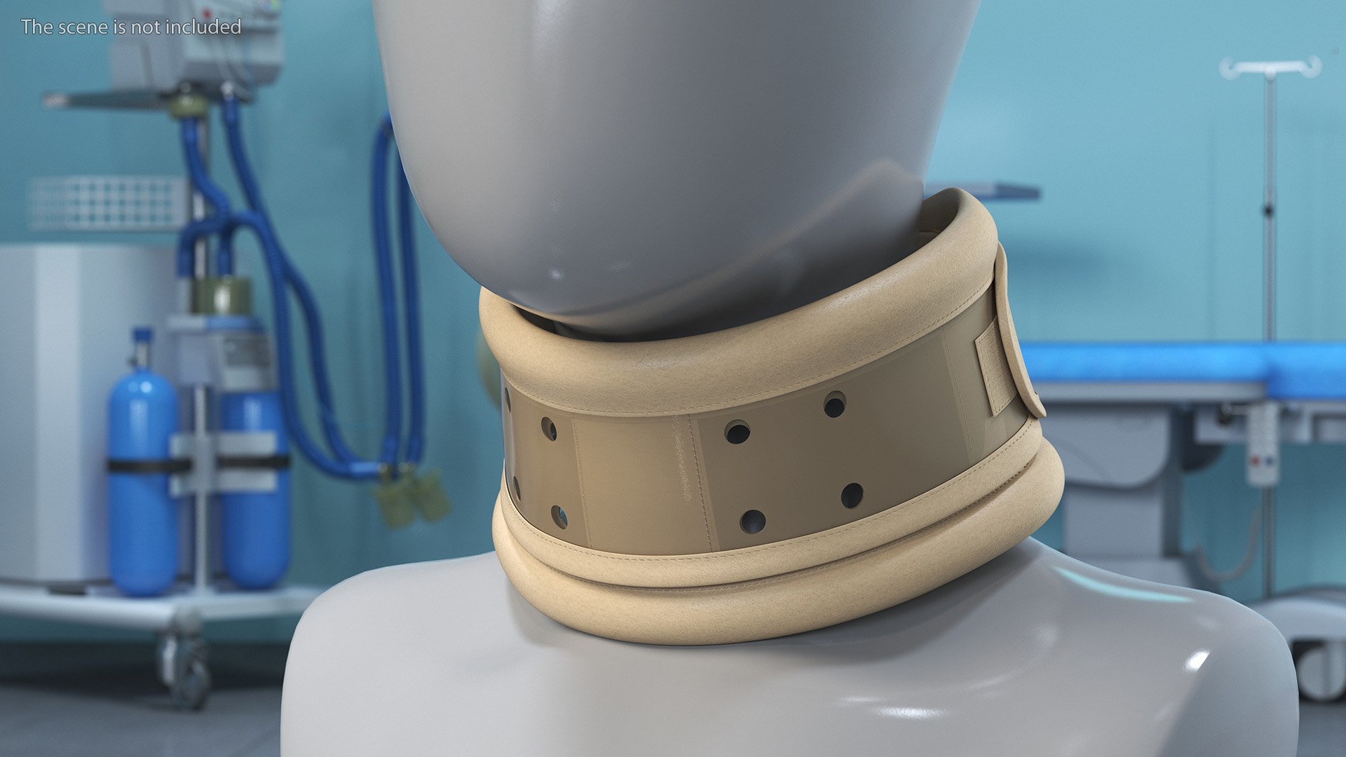 3D Model Cervical Collar Rigid Beige - TurboSquid 2197346