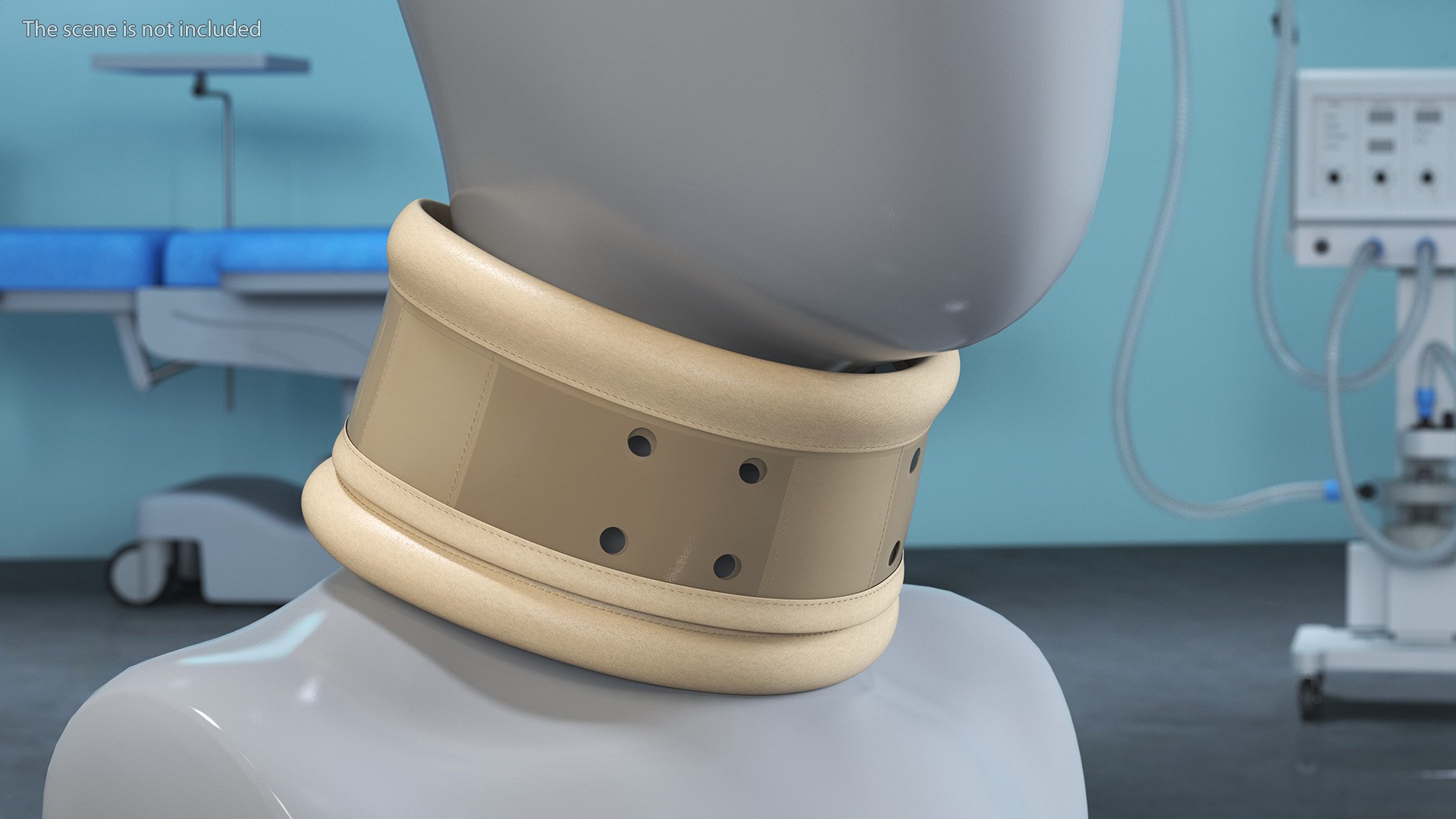 3D Model Cervical Collar Rigid Beige - TurboSquid 2197346