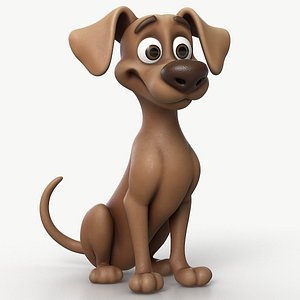 3D Dog 3 model