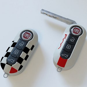 3D model Car keys FiatAbarth