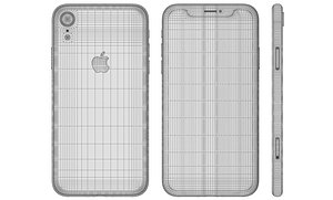 apple iphone xr coral 3D model