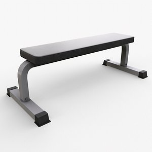 PBR Flat Dumbbell Seat Bench Press 3D