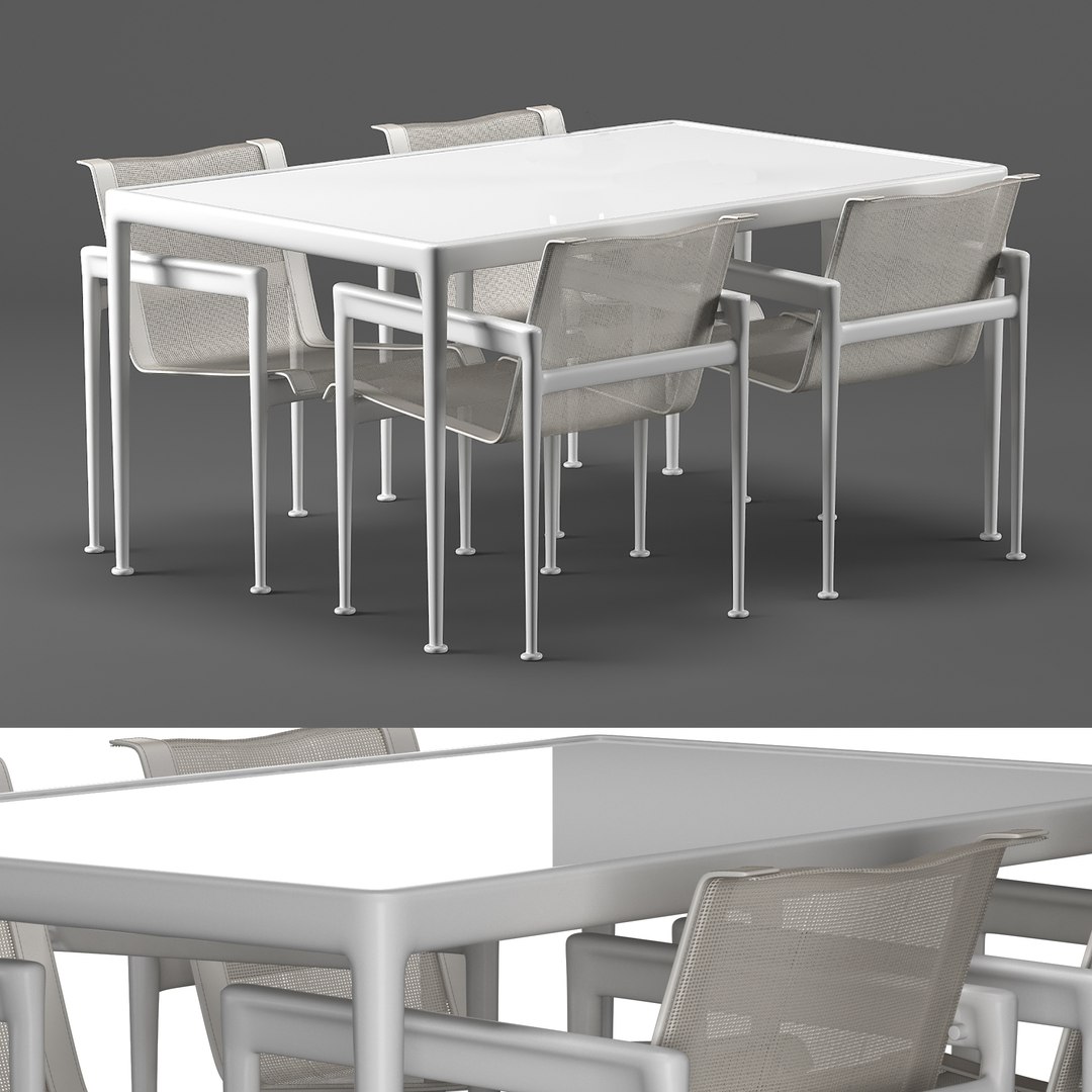 3D Outdoor Table Set Model - TurboSquid 1862991