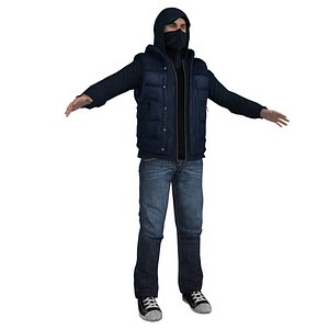 rebel man 3d max