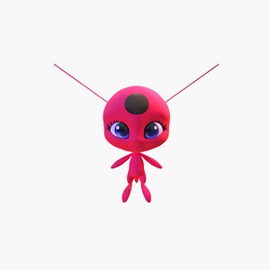 Tikki - Kwami from miraculous ladybug A rigged character for Blender
