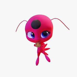 Tikki - Kwami from miraculous ladybug A rigged character for Blender
