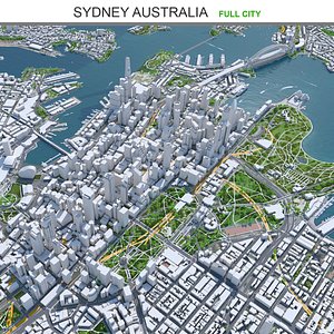 3D city area building