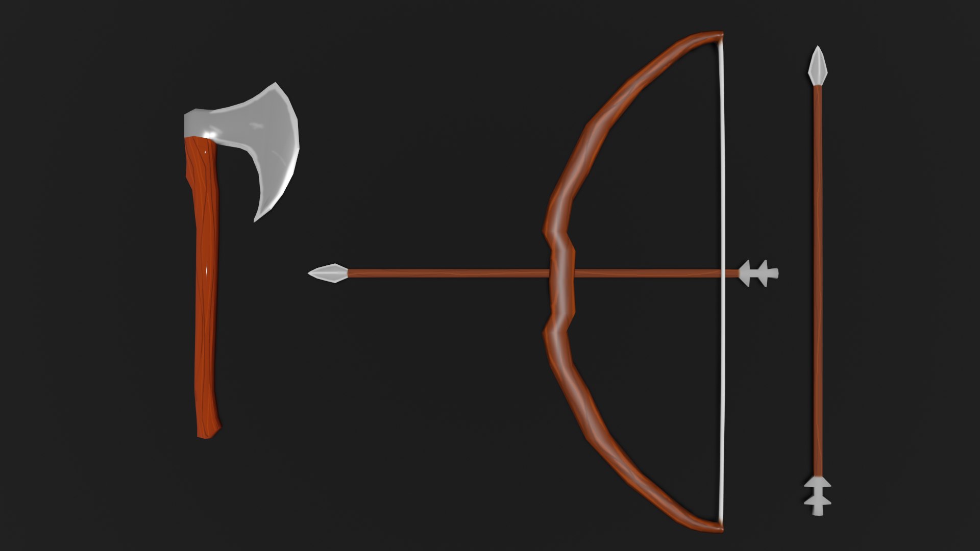Stylized Basic Weapon Set 3D model - TurboSquid 2159488