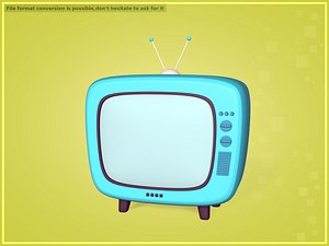 Cartoon Vintage TV 3D model
