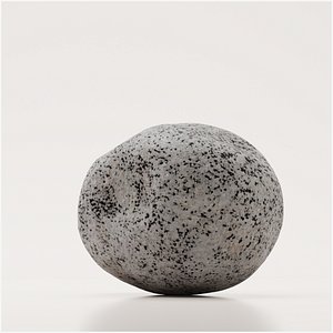 Realistic Weathered Smooth River Stone