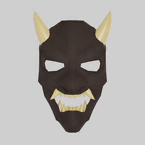 Low Poly Oni Mask