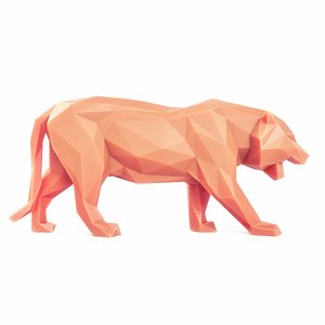 Tiger Pose Low Poly