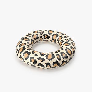 Pool Tube with Leopard Print 3D model