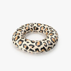 Pool Tube with Leopard Print