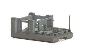 Pontoon Boat V1 3D model