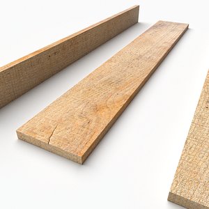 pbr wooden plank 01 3D model