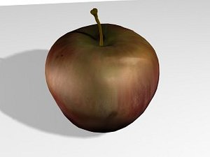 free rotten apple 3d model