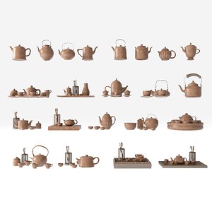 3D Chinese tea set-01