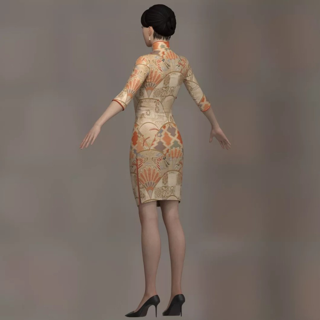 Cheongsam Beauty Model - TurboSquid 1797437